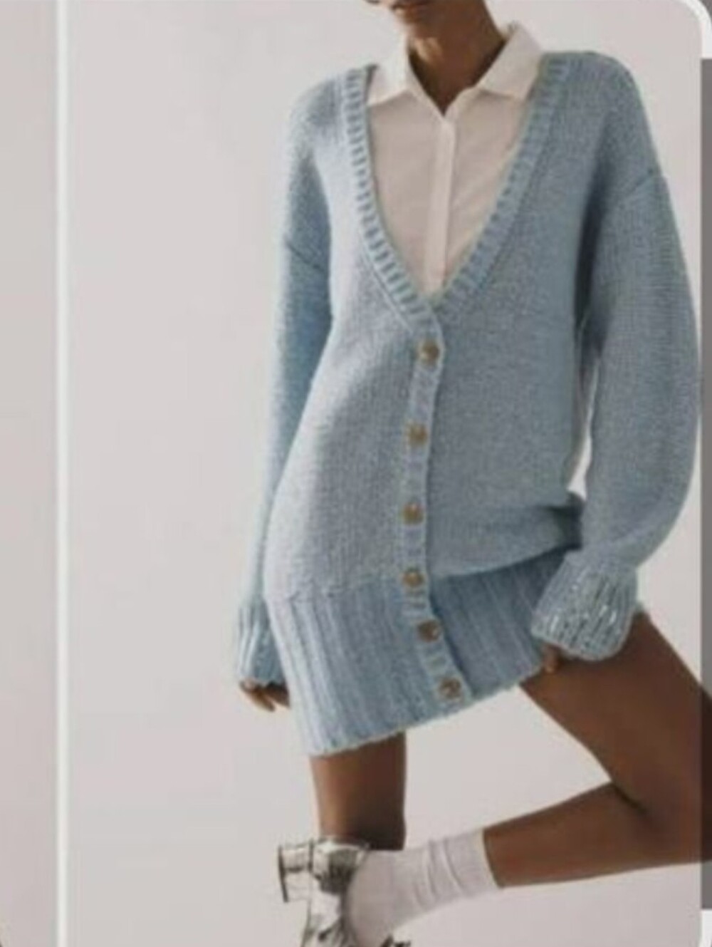 Maeve Anthropologie Layered Sparkle Cardigan Sweater Dress NWT